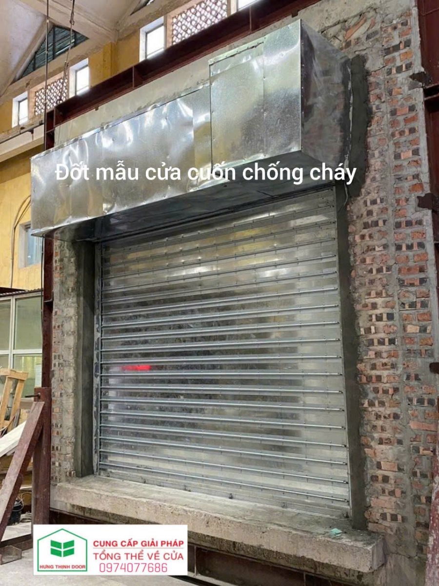 đốt kiểm định cửa cuốn chống cháy ei60