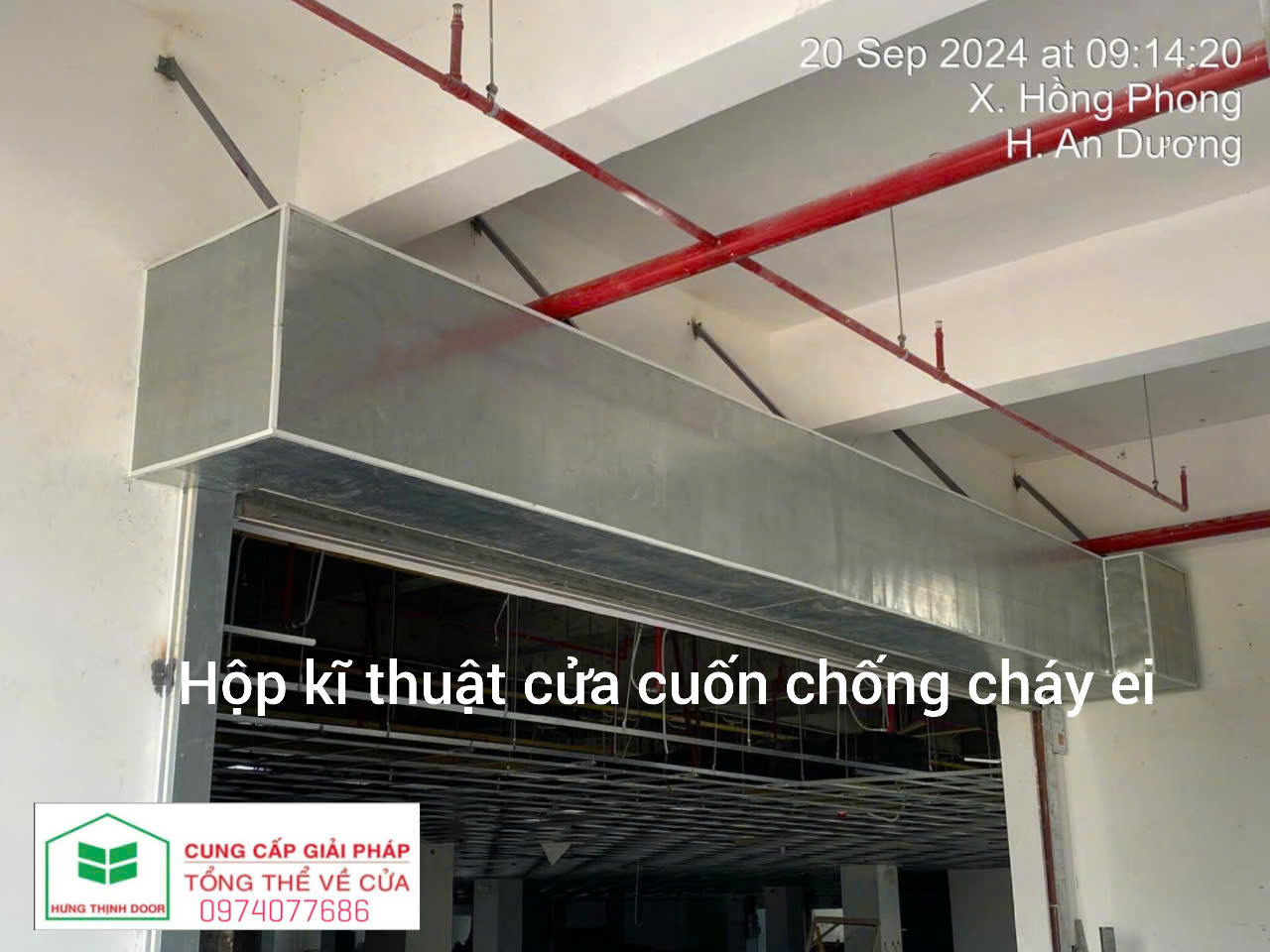 lắp đặt cửa cuốn chống cháy ei60 tại hải Phòng